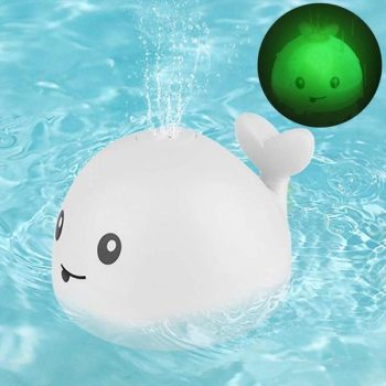 Baby Light Up Bath Tub Toys Whale Water Sprinkler Pool Toys For Toddlers Infants Kids The