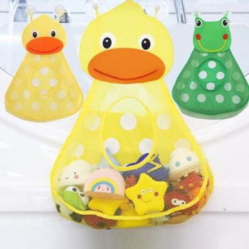 Baby Shower Bath Toys Little Duck Little Frog Baby Kids Toy Storage Mesh With Strong Suction Cups Toy Bag Net Bathroom Organizer