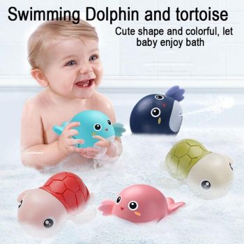 Cute Swimming Dolphin Baby Playing In Water Toys Small Swimming Turtles Summer Boy Girl Beach Bath Toys Children'S Toys