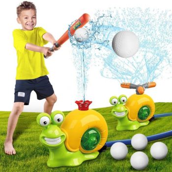 Summer Children Baseball Sprinkler Aircraft Launcher Rotating Sprinkler Courtyard Playing Water Parent Child Interactive Toy