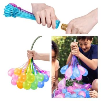 Water Filling Balloons Kids Funny Summer Outdoor Toy Quick Bundle Water Balloons Water Bombs Water Polo Fighting For Children Toys(111Pcs/Package )