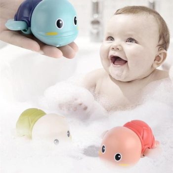 Windup Bathroom Toy Tortoise Shower Toy For Baby Parent-Child Interactive Water Bath Toy Animal For Infant Babies Coc
